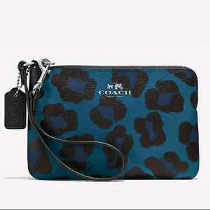 Limited Blue Leopard Coach Wallet
